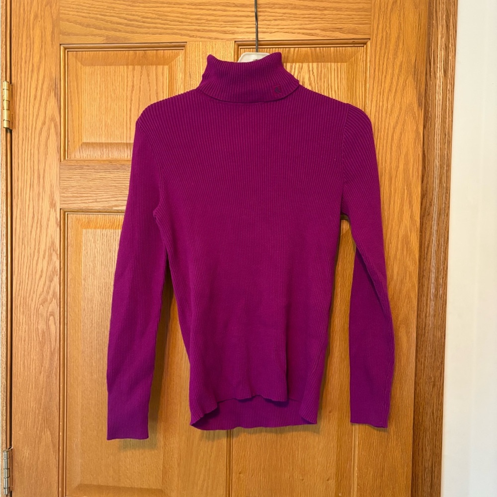 Lauren Ralph Lauren Magenta Turtleneck Sweater